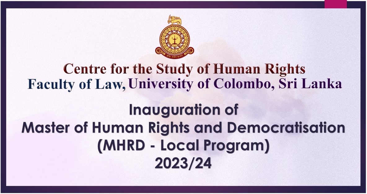 Inauguration – Master of Human Rights and Democratization (Local Programme) 2023/24